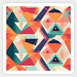 Geo Diamond: A Vibrant and Playful Fabric Pattern for Modern Fashion #2 Sticker